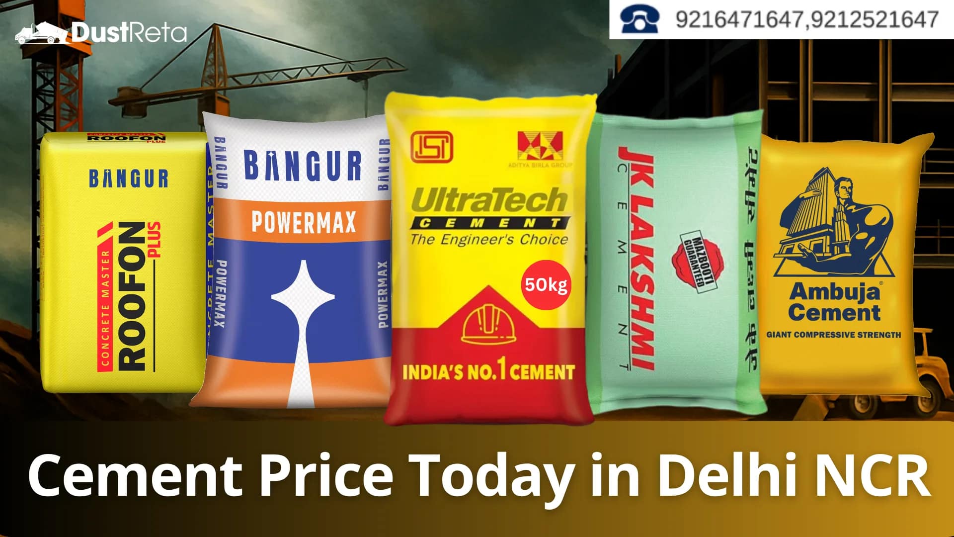 Cement Price Today in Delhi NCR – Latest Rates